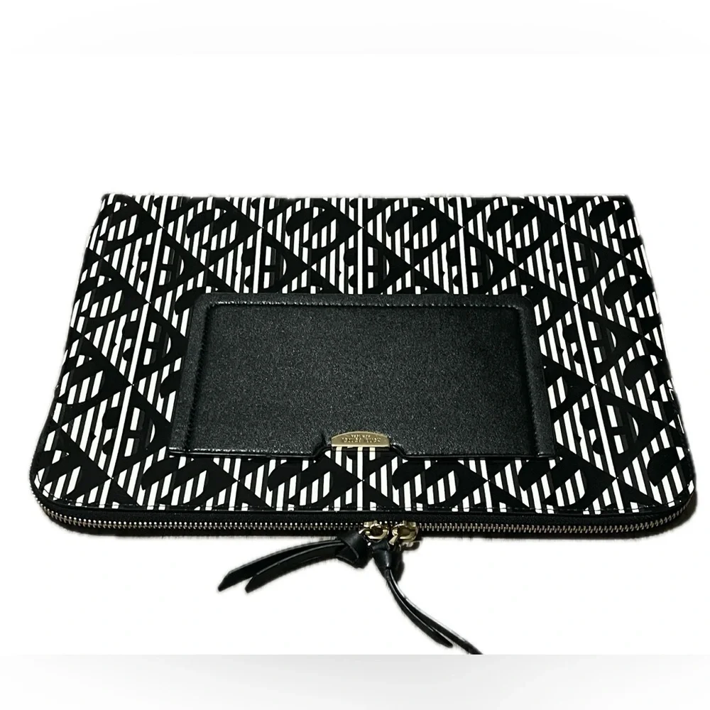 HENRI BENDEL laptop case New York Double Zipper, Saffiano Leather